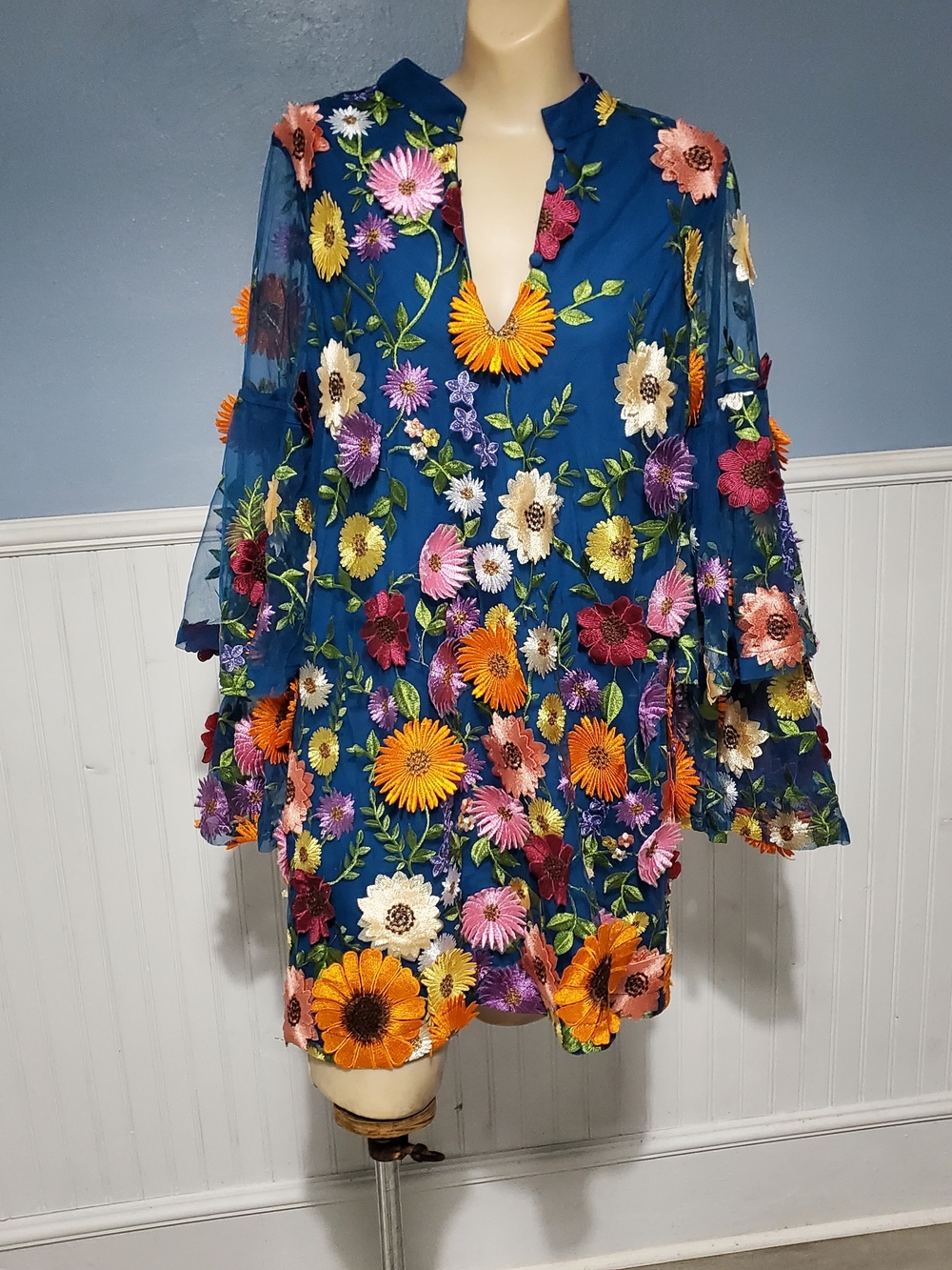 Nwt Buddy Love Gayle Mini Dress in Buckingham Size Med Whimsical Statement Boho